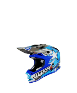 JUST1 Racing - Casco da moto in policarbonato J32 Pro Moto X Blu - Celeste Taglia M